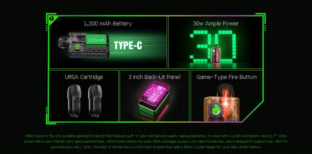 Lost Vape Ursa Pocket: Pod System Đa Năng Cầm Tay