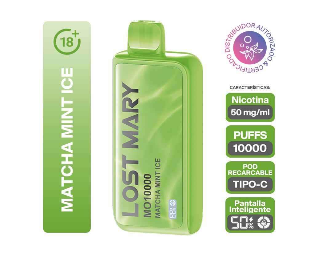 Lost Mary MO10000 Matcha Mint Ice - Pod 1 Lần Có Sạc