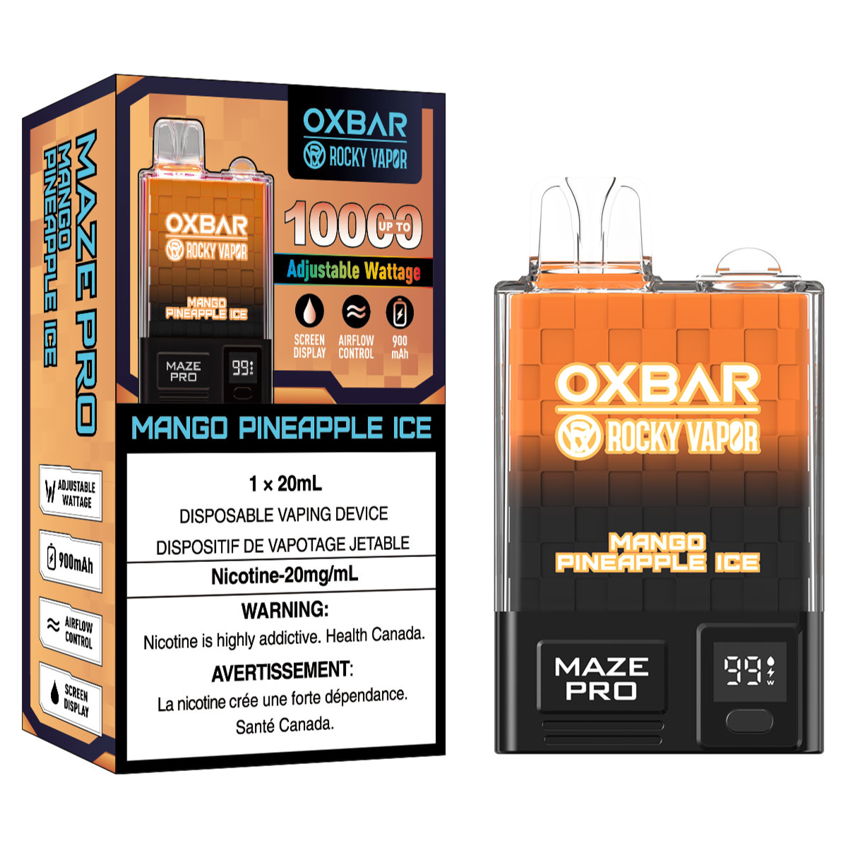 OXBar Magic Maze Pro Pineapple Lemon Ice 10000 Hơi - Pod 1 Lần Có Sạc