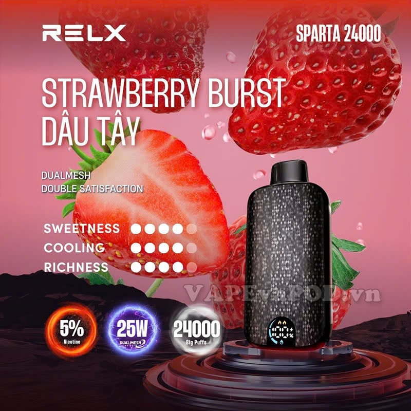 Relx Salt Strawberry Burst 30ml - Chính Hãng